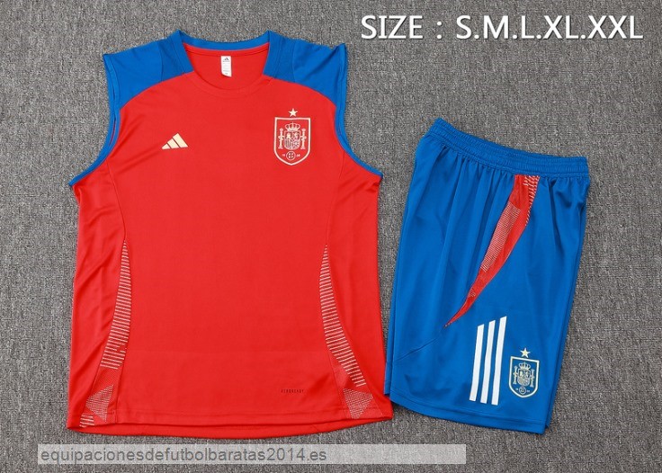 Nuevo Entrenamiento Sin Mangas Conjunto Completo Argentina 2024 Rojo Azul Baratas